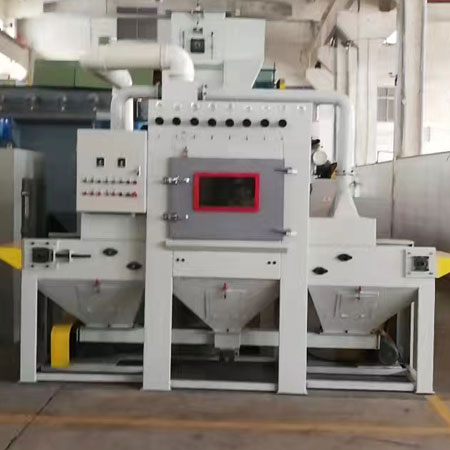 云阳自动式环保不锈钢双面喷砂机高科技设备