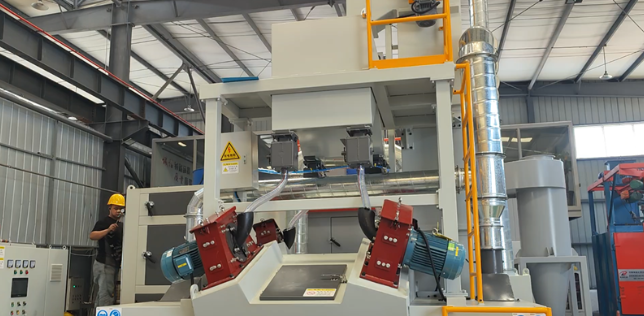 云阳板材除锈强化，通过式抛丸机应用案例