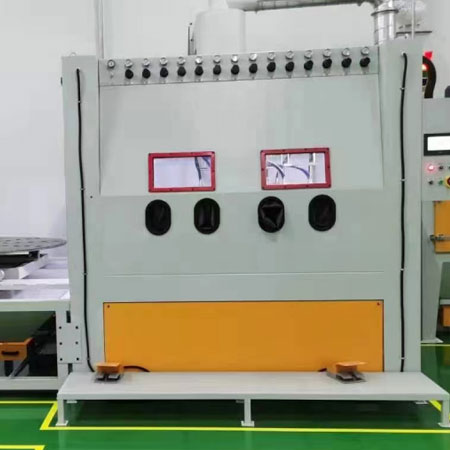 云阳高效生产，从箱体手动喷砂机开始，提升零部件质量